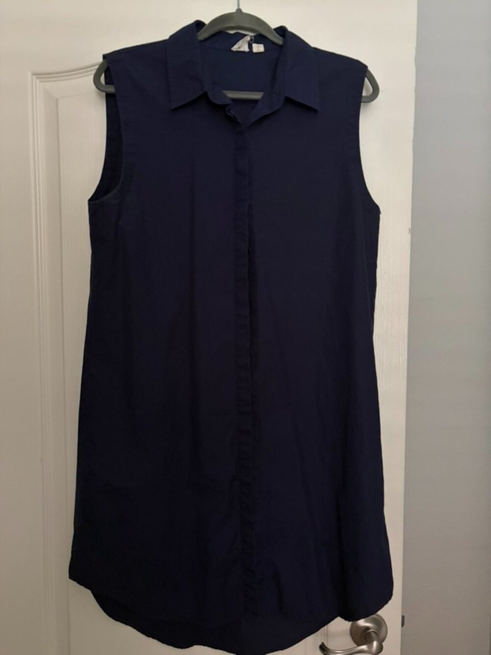 The Fisher Project (Eileen Fisher) 100% Organic Cotton navy shirt dress M
